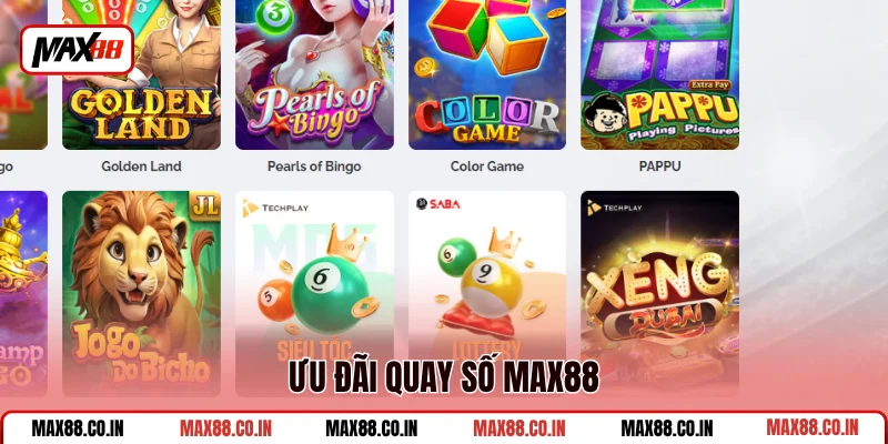 Quay Số MAX88 4 Ưu đãi quay số MAX88